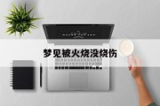 梦见被火烧没烧伤_(梦到被大火烧但是没死)